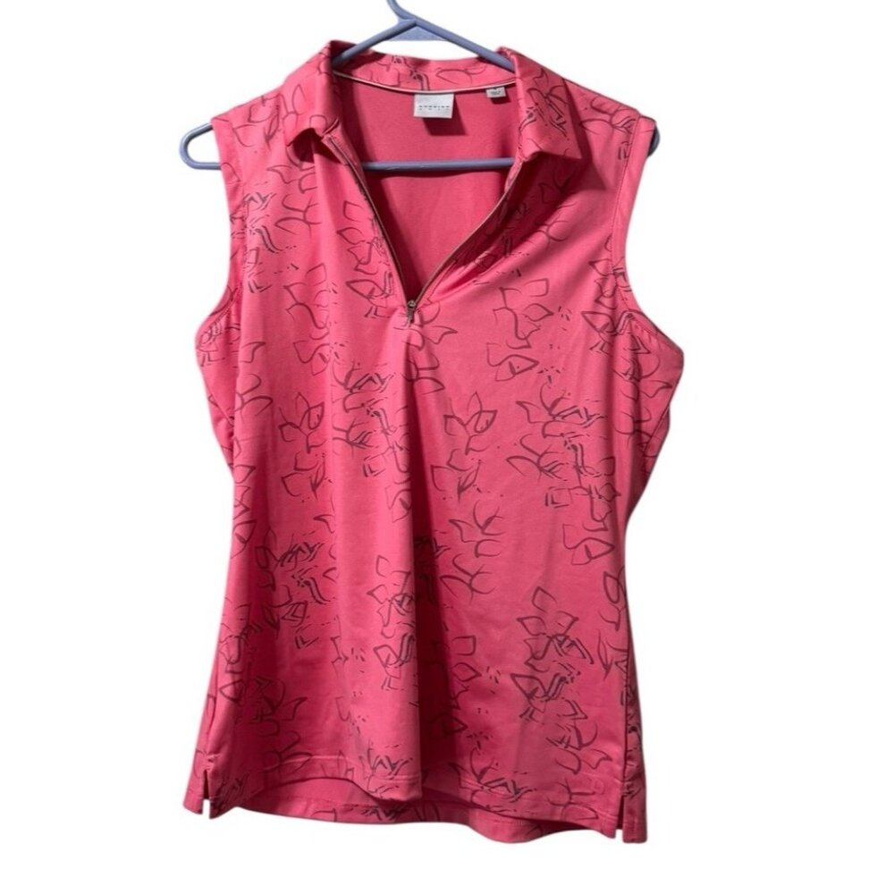 Dunning Golf Size Medium Women Sleeveless Polo Shirt Polyester Blend‎ Athletic
